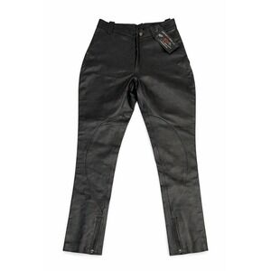 Men's Shoznay Leather Motorcycle Pants Size 34x32 Rear Zip Lined